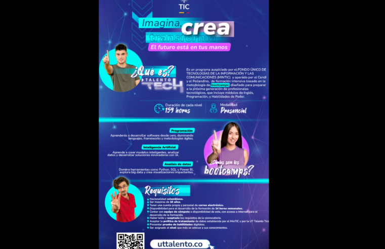 |Abren inscripciones| para el programa Talento Tech en |Tabio| + Video
