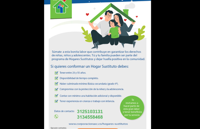 |Gachancipá| promueve el |Programa de Hogares Sustitutos| para el cuidado de la niñez