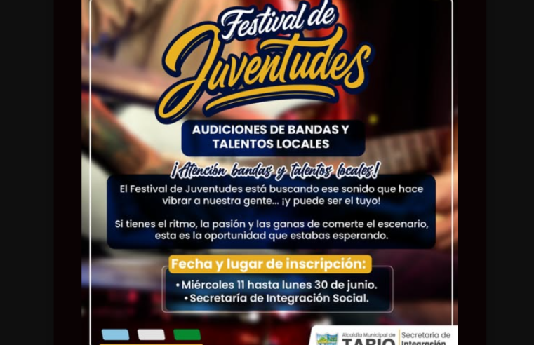 |Festival de Juventudes| abre convocatoria para |bandas locales|
