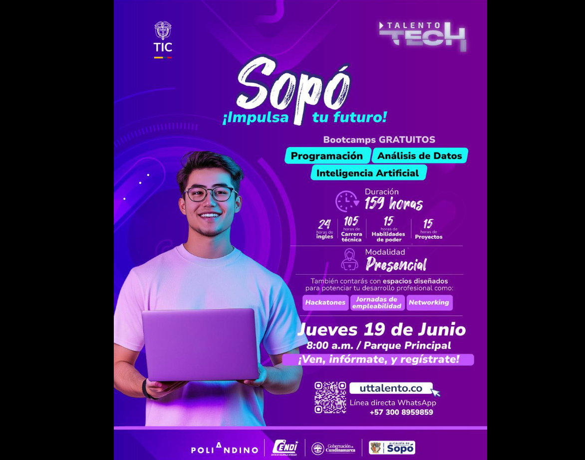 |Sopó| promovió espacios de formación tecnológica con jornada informativa sobre |Bootcamps| gratuitos