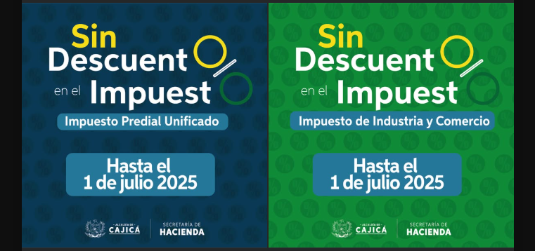 Hacienda municipal de |Cajicá| recuerda fecha límite para el pago oportuno de |impuestos 2025|