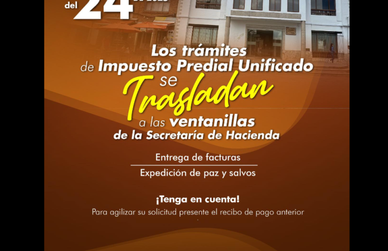 Trámites del |impuesto Predial Unificado| regresan a la |Secretaría de Hacienda|