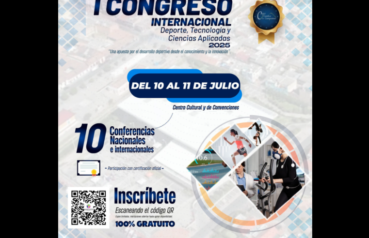 |Cajicá| será sede del |I Congreso Internacional de Deporte|, Tecnología y Ciencias Aplicadas 2025