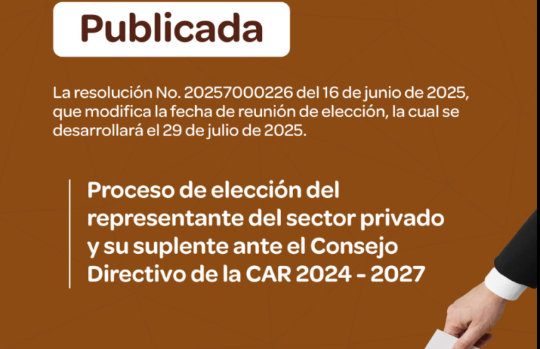 |CAR| publica modificación a resolución sobre |gestión ambiental|