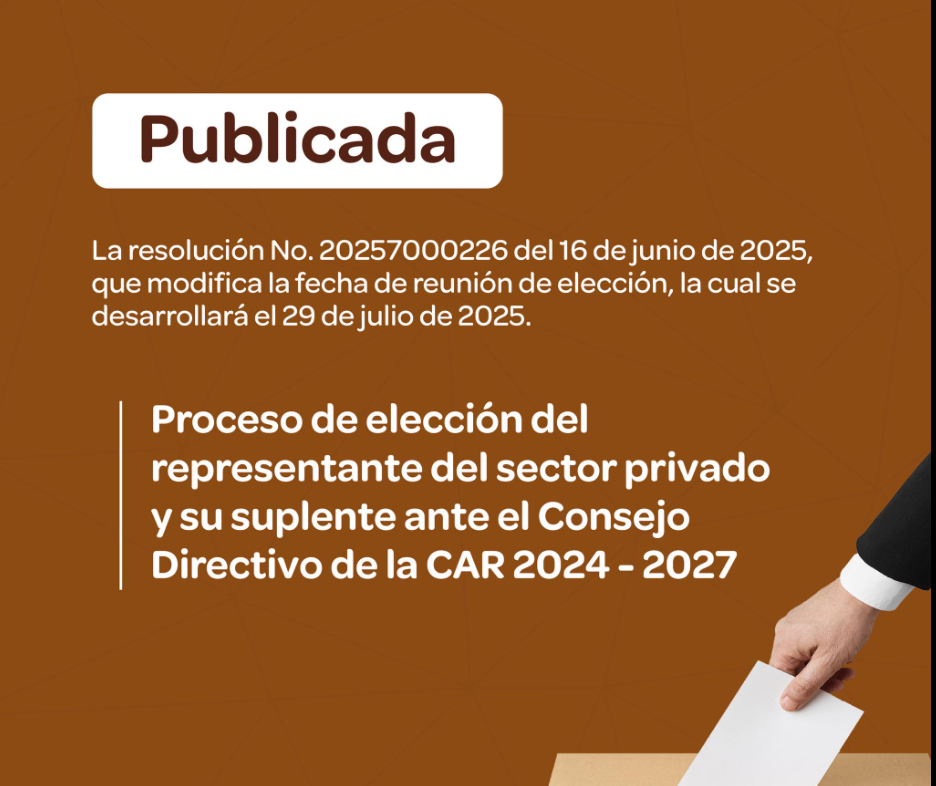 |CAR| publica modificación a resolución sobre |gestión ambiental|