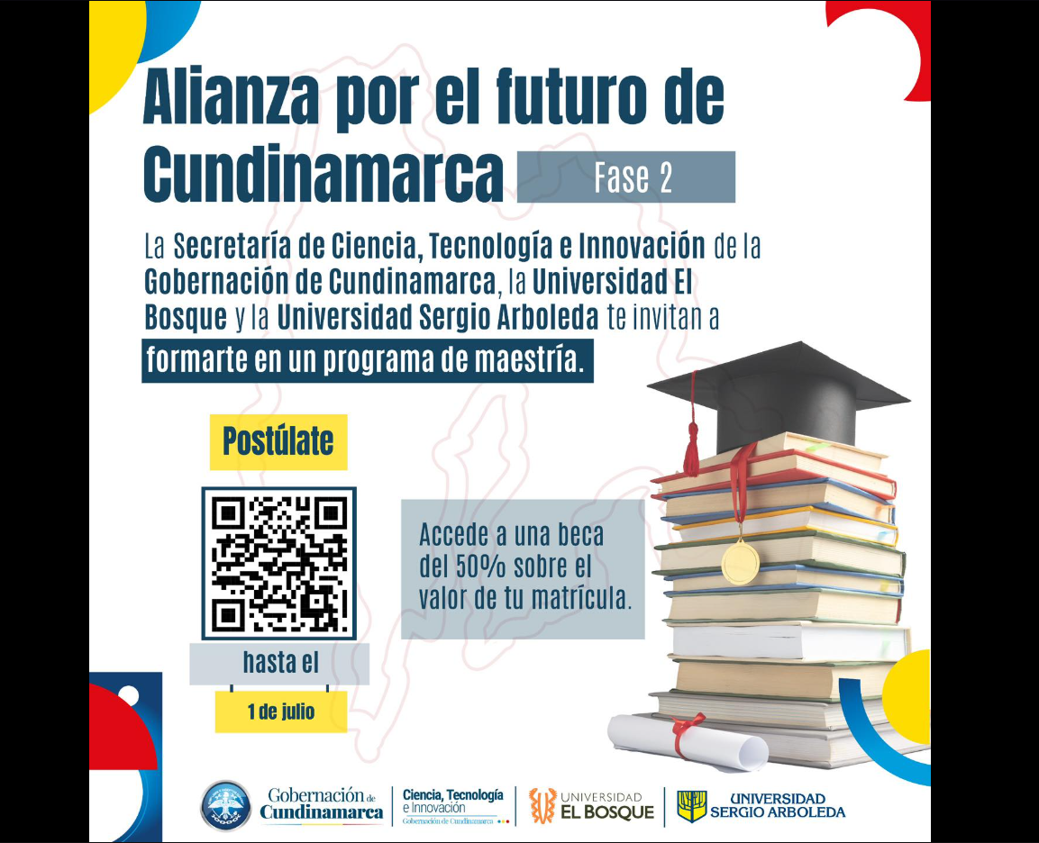 |Gobernación de Cundinamarca| abrió convocatoria de becas del 50 % para |maestrías|
