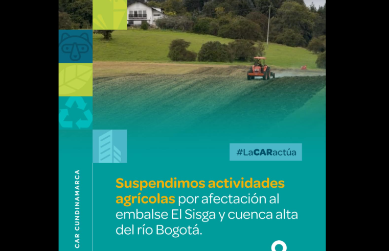 La |CAR| adoptó medida preventiva en |Chocontá| por daños ambientales cerca del |Embalse El Sisga|