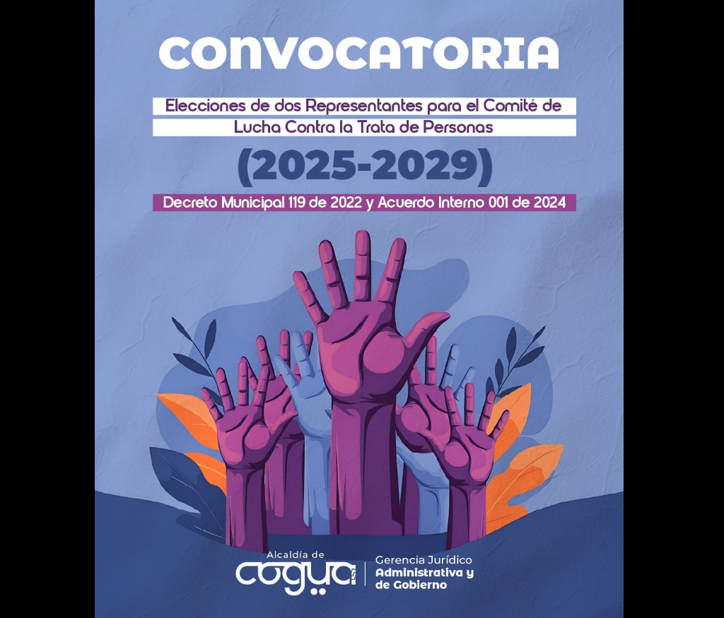 |Cogua| abre inscripciones para elección de representantes al |Comité de Lucha| contra la |Trata de Personas|