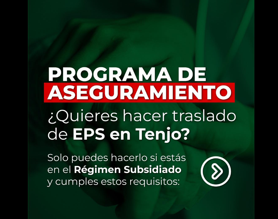 |Tenjo| facilita el traslado de |EPS| para usuarios del |régimen subsidiado|