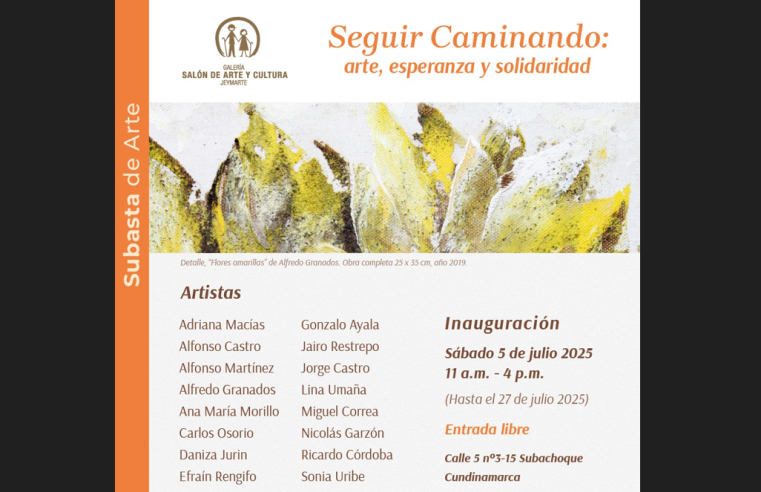 En colaboración con la Fundación Funda Fe y el periódico EL OBSERVADOR: presentan la exposición “Seguir Caminando: Arte, Esperanza y Solidaridad”  en la Galería Salón de Arte y Cultura Jeymarte