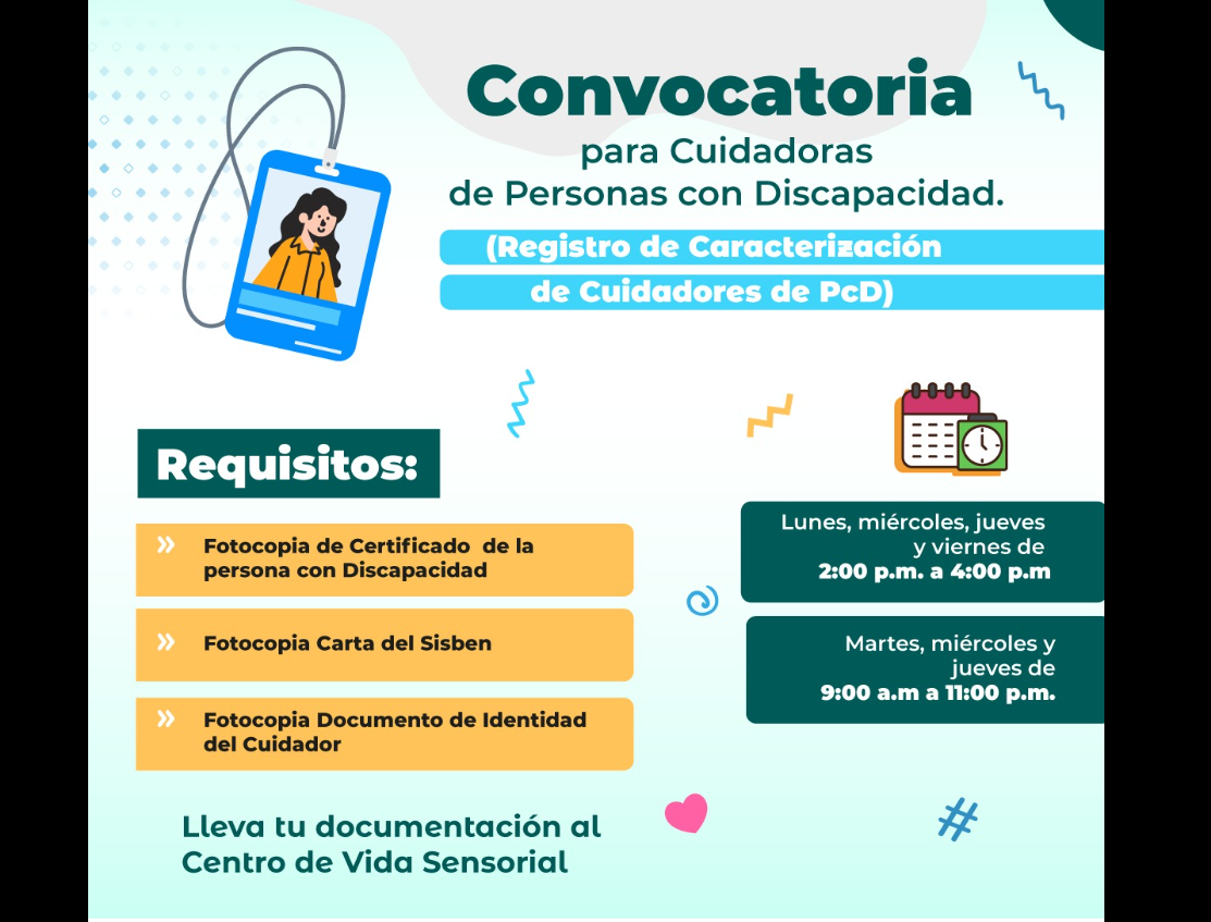 Abren convocatoria para certificación de cuidadores en el |Registro de Personas con Discapacidad|