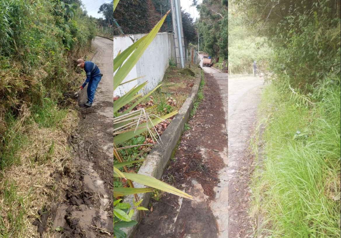 Continúan las labores de mantenimiento en |zonas rurales| de |Sopó|