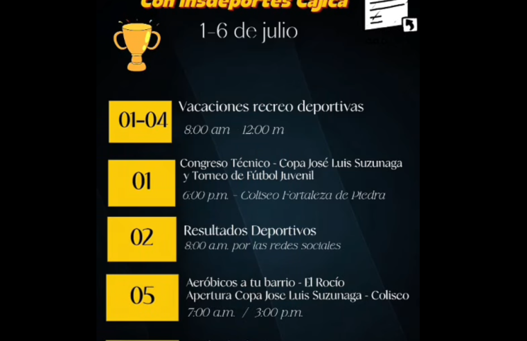 Julio arranca con una |agenda deportiva| para todos en |Cajicá| + Video