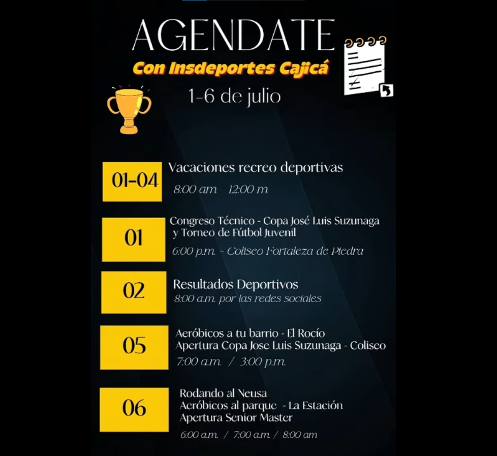 Julio arranca con una |agenda deportiva| para todos en |Cajicá| + Video
