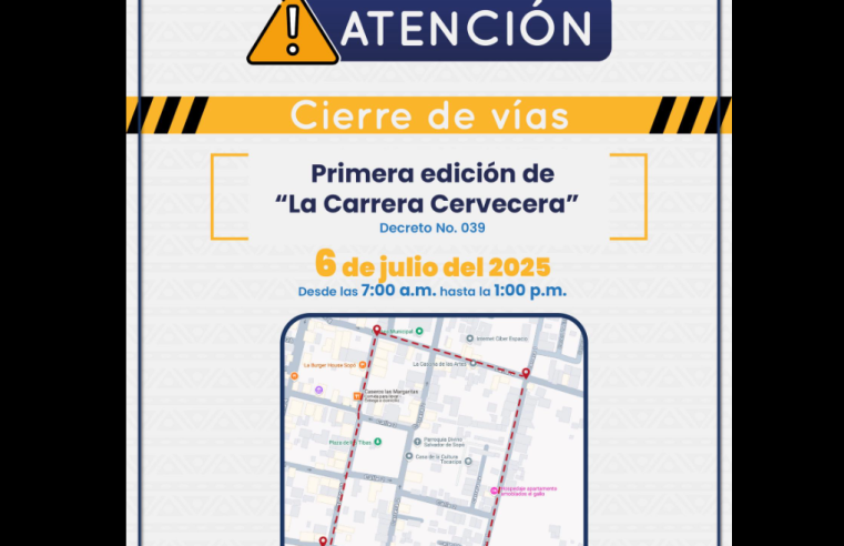 |Sopó| realizará cierres viales por la primera edición de “La Carrera Cervecera”