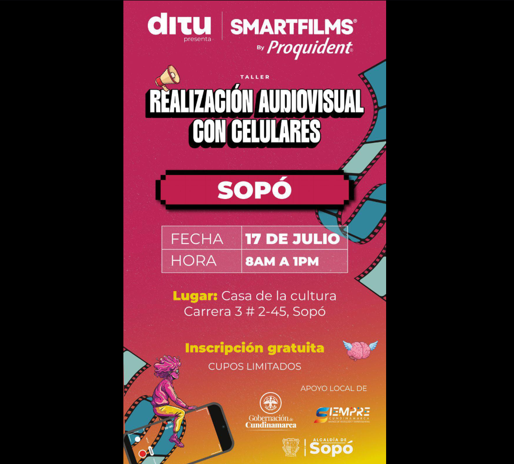 |Sopó| invita a |taller gratuito| para aprender a hacer |cine| con el |celular|