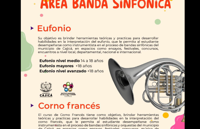 Abiertas inscripciones para nuevos aspirantes en formación artística en |Cajicá|