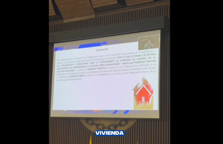 |Cundinamarca| refuerza su política de vivienda con nueva ordenanza de |enfoque social| y territorial + Video