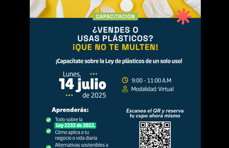 |Cajicá| invita a taller virtual sobre uso responsable de |plásticos de un solo uso|