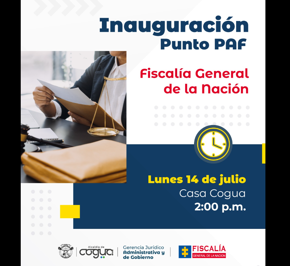 |Cogua| inaugura punto |PAF de la Fiscalía| para acercar la justicia a la comunidad