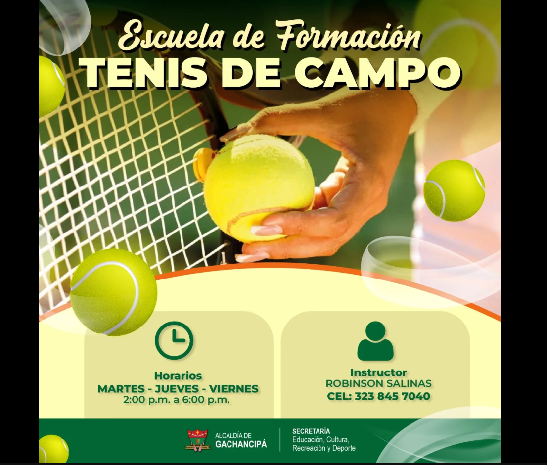 |Gachancipá| impulsa el desarrollo juvenil con escuela de formación en |tenis de campo|