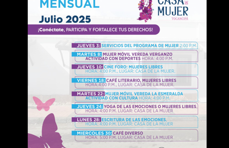|Casa de la Mujer| de |Tocancipá| invita a participar en |actividades culturales| y de bienestar