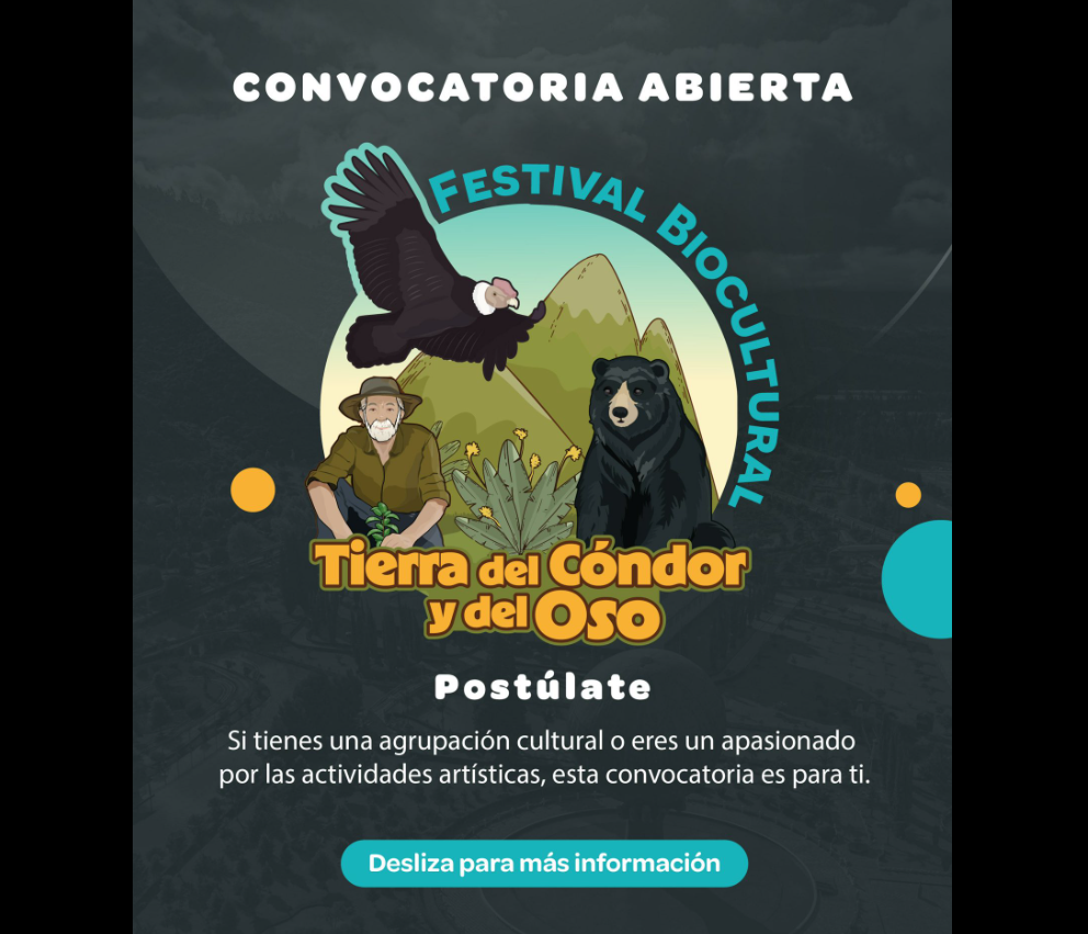Abren inscripciones para el |Festival Biocultural| Tierra del Cóndor y del Oso
