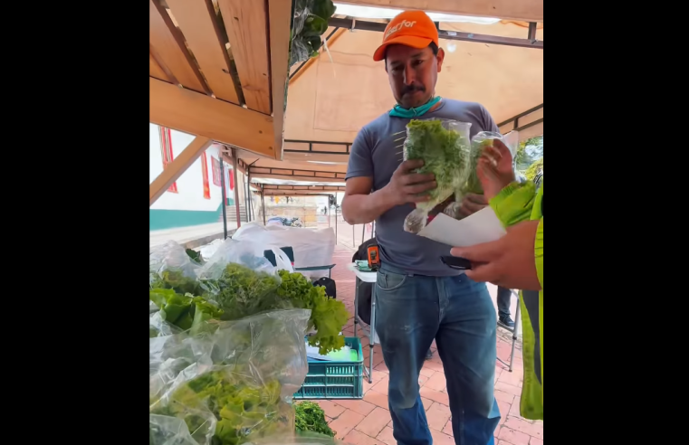 Ecotrueque en |Nemocón|: reciclaje por alimentos frescos + Video