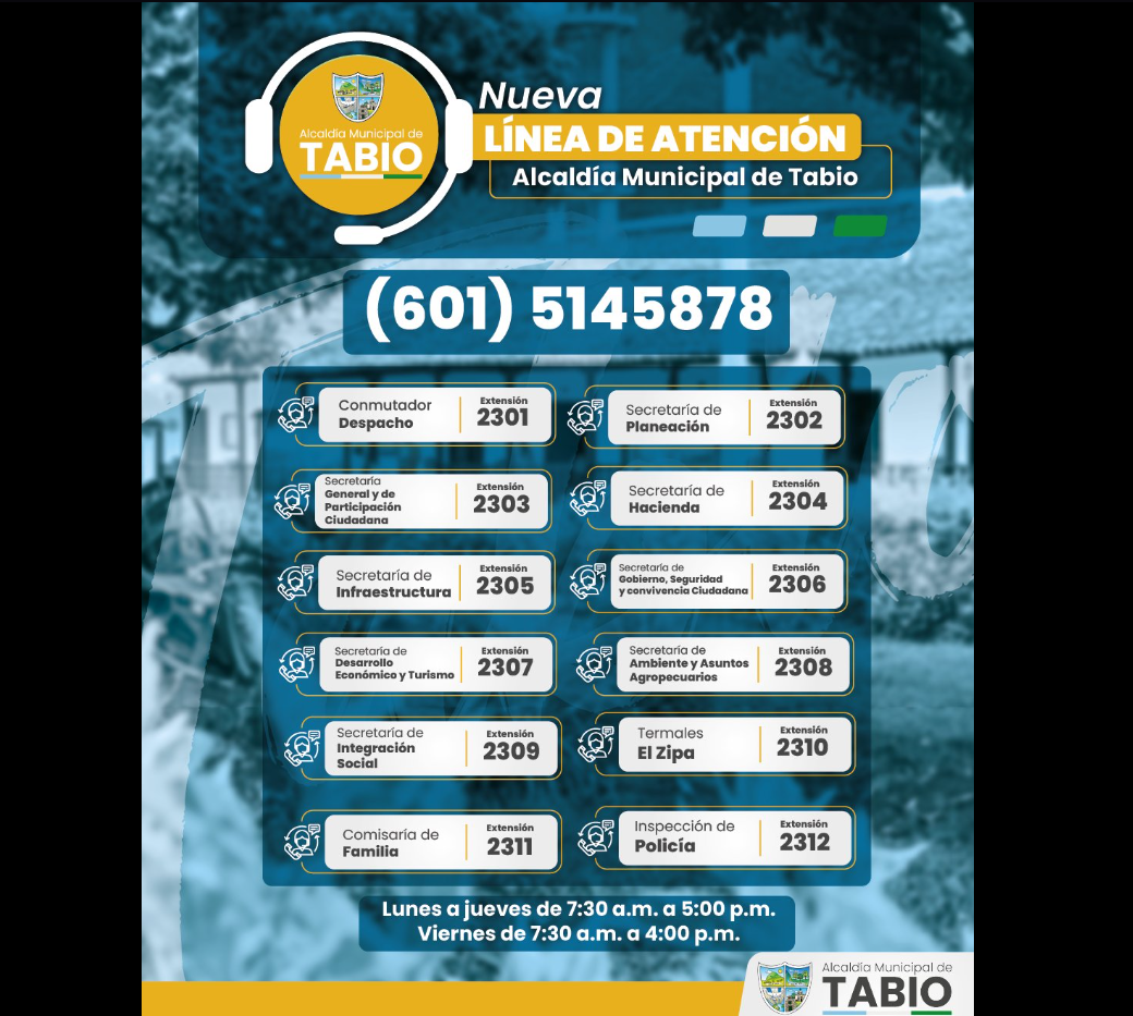 |Tabio| habilita nueva línea de atención telefónica para facilitar la |comunicación ciudadana|