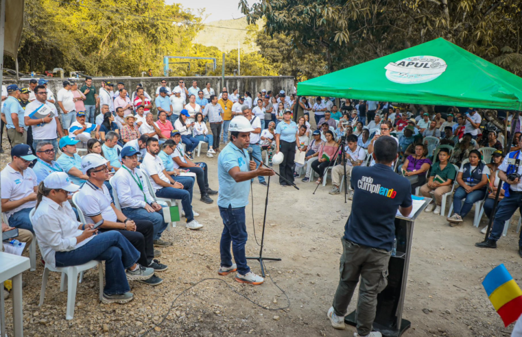 Avanza en |Apulo| el |Plan Maestro de Acueducto| y mejoras en |salud|, |educación| y |seguridad|