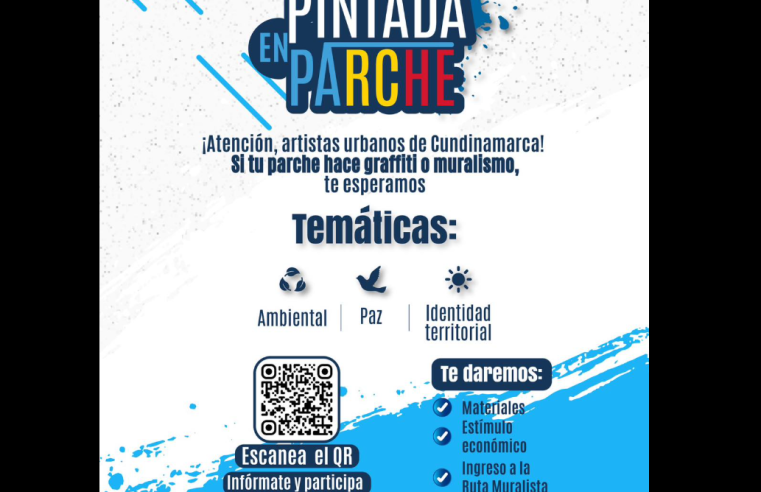 Abren inscripciones para “Pintada en Parche”, |iniciativa artística juvenil| en |Cundinamarca|