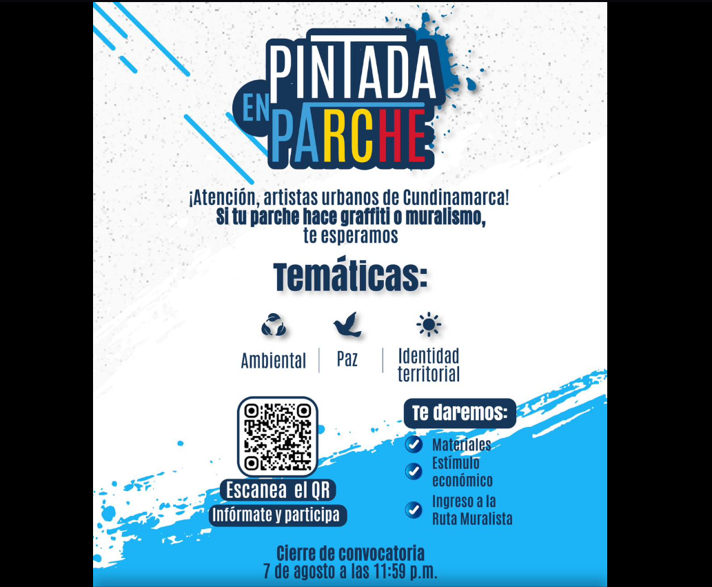 Abren inscripciones para “Pintada en Parche”, |iniciativa artística juvenil| en |Cundinamarca|