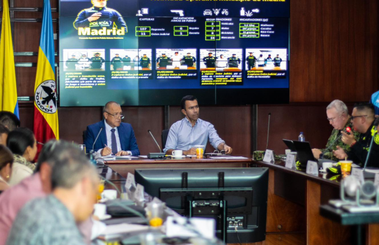 Gobernador de |Cundinamarca| presenta plan integral de |seguridad| para |Madrid| ante aumento de homicidios