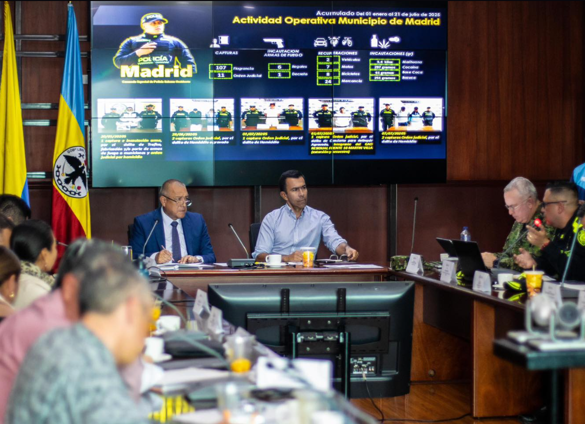 Gobernador de |Cundinamarca| presenta plan integral de |seguridad| para |Madrid| ante aumento de homicidios