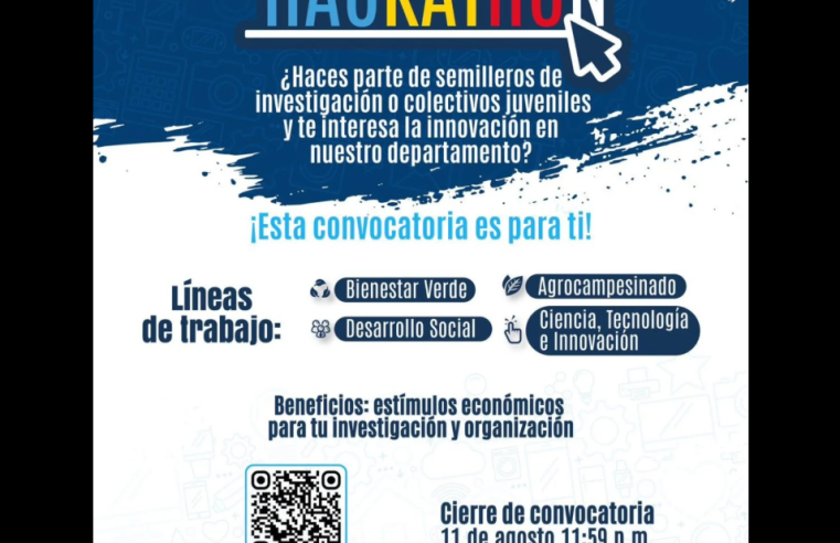 Abren convocatoria para la |Hackatón| #JuventudEsCundinamarca2025 en |Gachancipá|