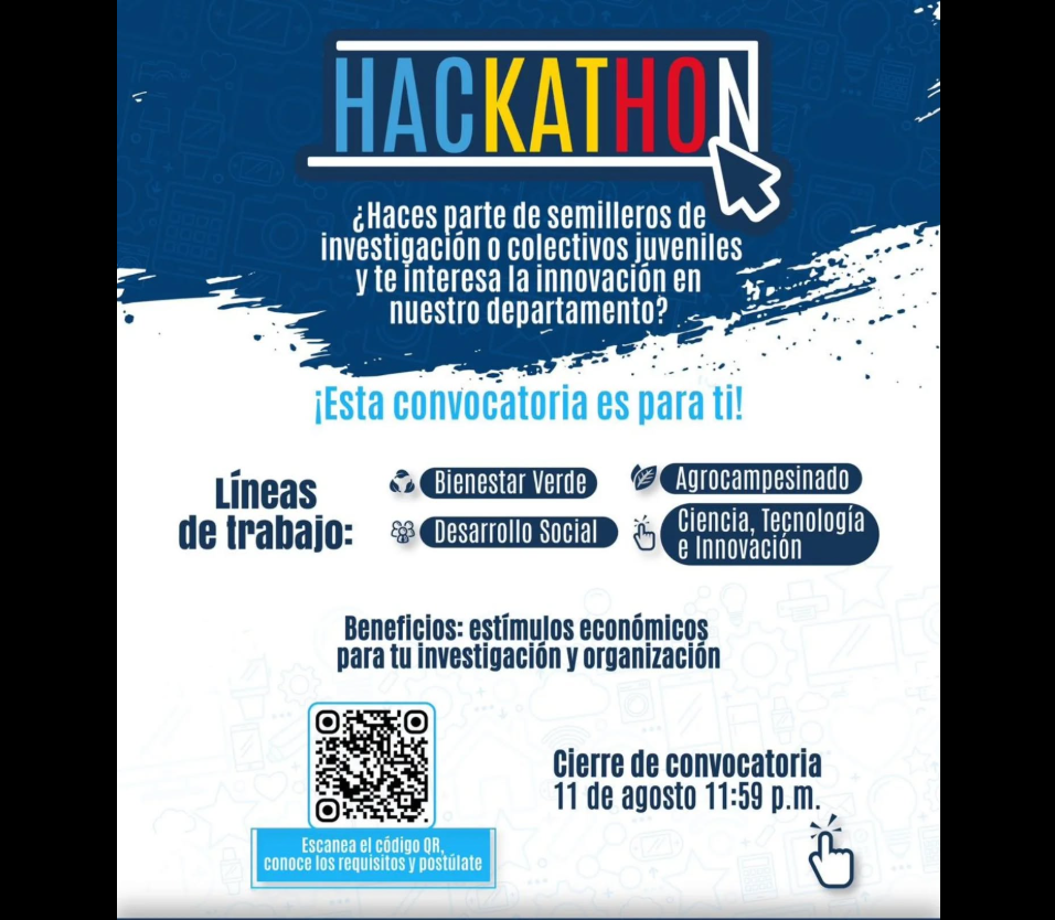 Abren convocatoria para la |Hackatón| #JuventudEsCundinamarca2025 en |Gachancipá|