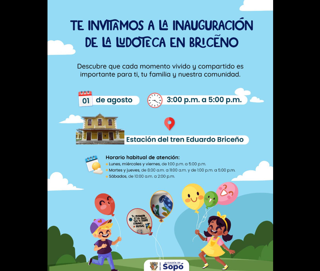 |Sopó| inaugura Ludoteca en Briceño como espacio para el juego y la |convivencia familiar|