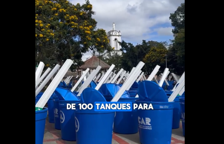 Entregan en |Tabio| 100 tanques para |recolección de agua lluvia| como apuesta por la sostenibilidad + Video