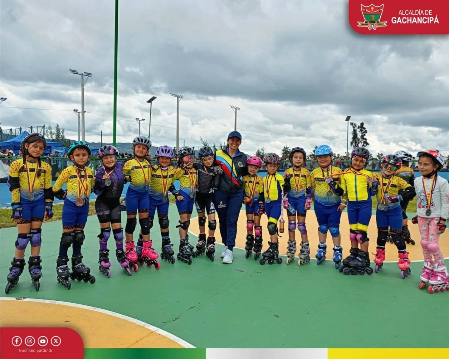 Escuela de Formación en Patinaje de |Gachancipá| logró cuarto lugar en la I |Copa de Velocidad| en |Guasca|