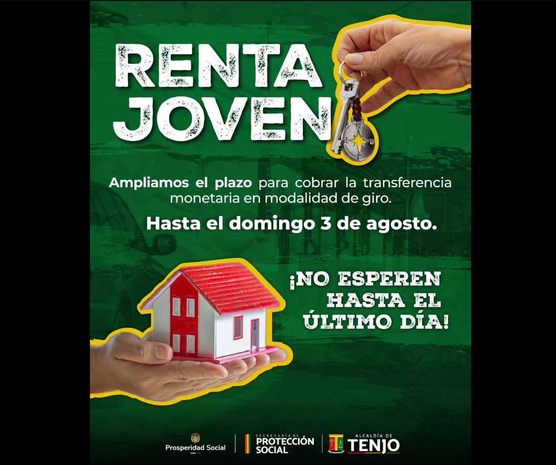 Ampliado el plazo para cobrar la transferencia monetaria del programa |Renta Joven| en |Tenjo|