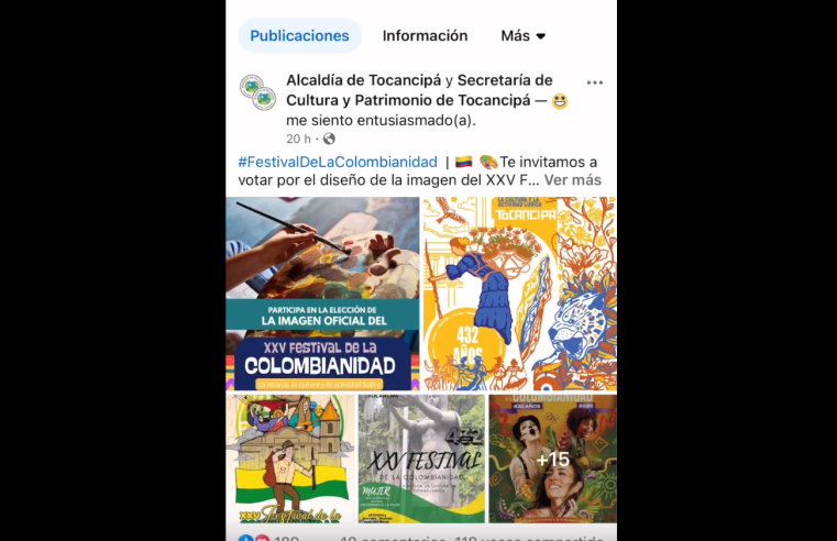 |Tocancipá| invita a votar por la imagen oficial del XXV Festival de la Colombianidad