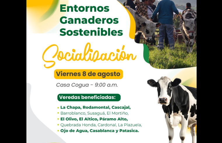 |Cogua| presenta el proyecto “Entornos |Ganaderos Sostenibles|” a productores del municipio