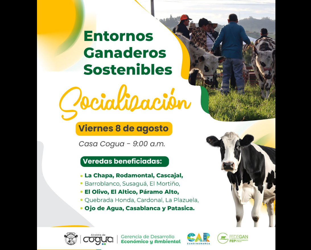 |Cogua| presenta el proyecto “Entornos |Ganaderos Sostenibles|” a productores del municipio