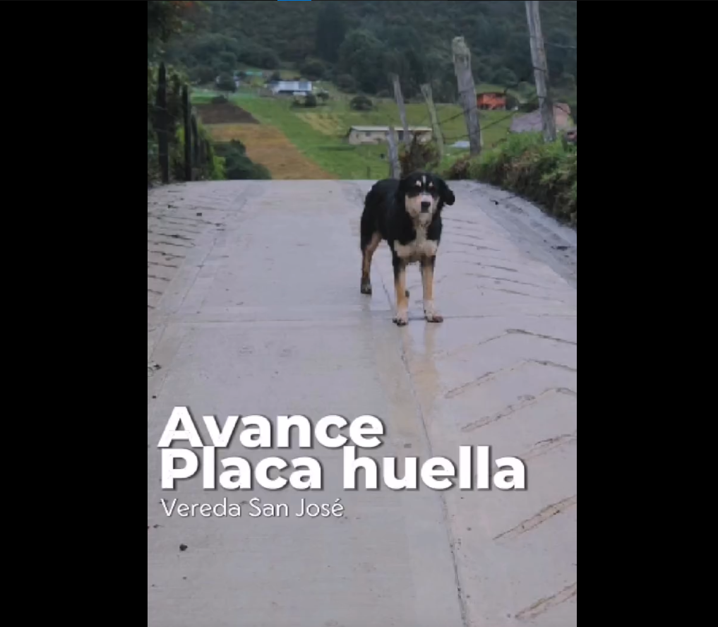 Avanza en un 60 % la construcción de |placa huella| en el |sector Triana|, vereda San José de |Gachancipá| + Video