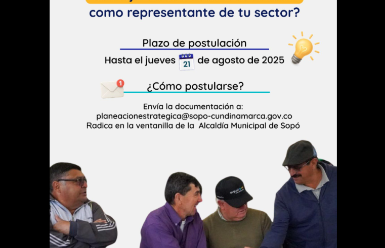 |Sopó| abre convocatoria para integrar el |Consejo Territorial de Planeación|