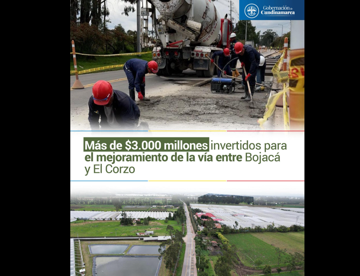 Avanzan |obras viales| en el corredor |Bojacá|–|El Corzo|
