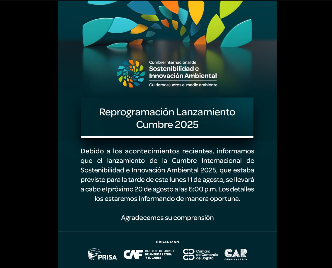Aplazan lanzamiento de la |Cumbre Ambiental 2025| por |duelo nacional|