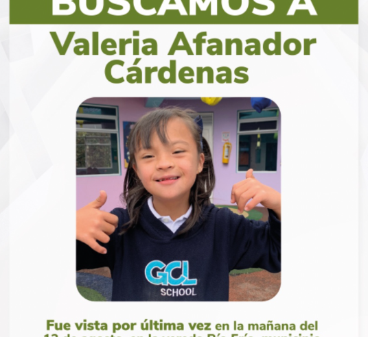 Menor de 10 años desaparecida en Cundinamarca + Video