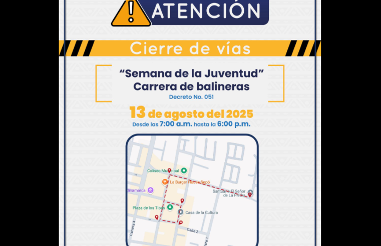 |Sopó| anuncia |cierre vial| por carrera de “Carritos de Balineras”