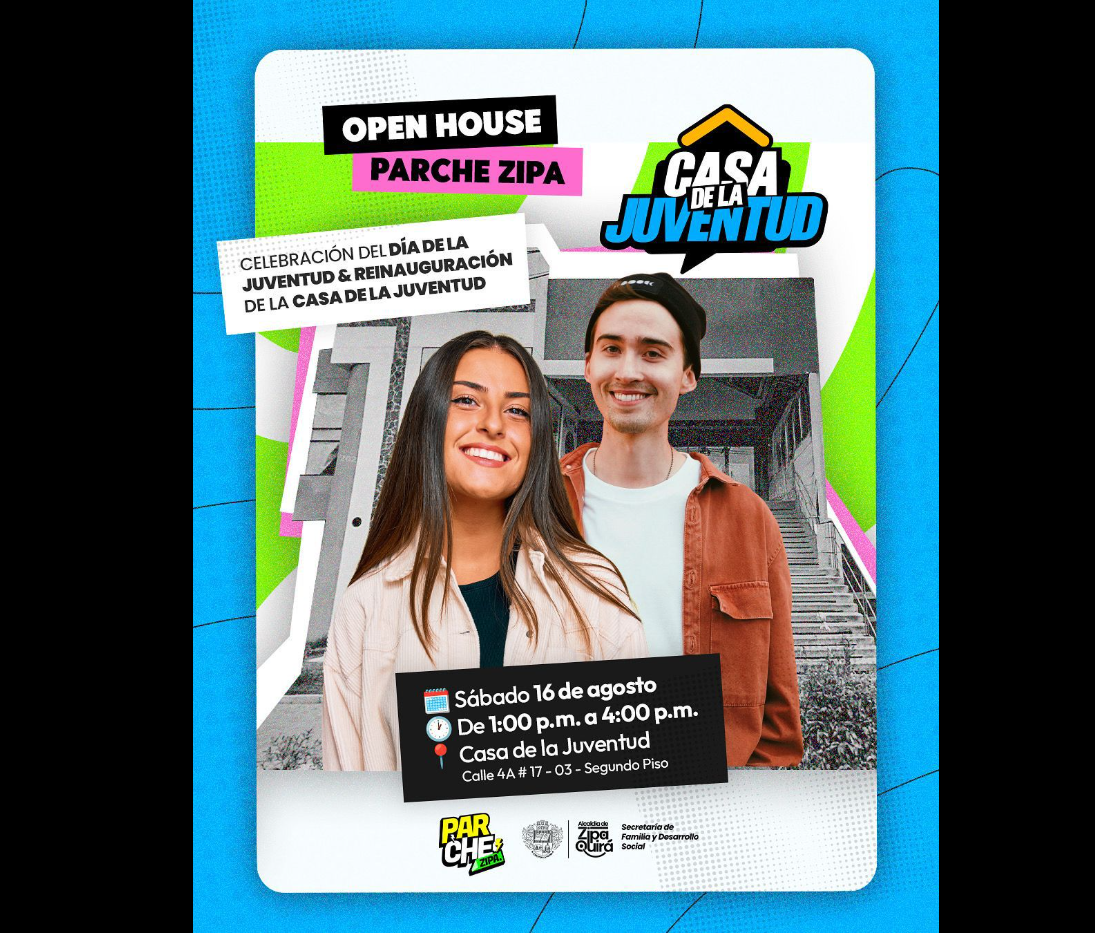 |Casa de la Juventud| del municipio de Zipaquirá realizará jornada de integración para jóvenes este 16 de agosto